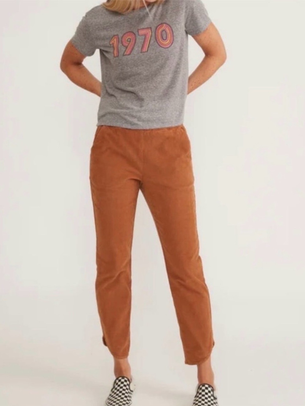 Marine Layer Allison Corduroy Pants in Camel Brown